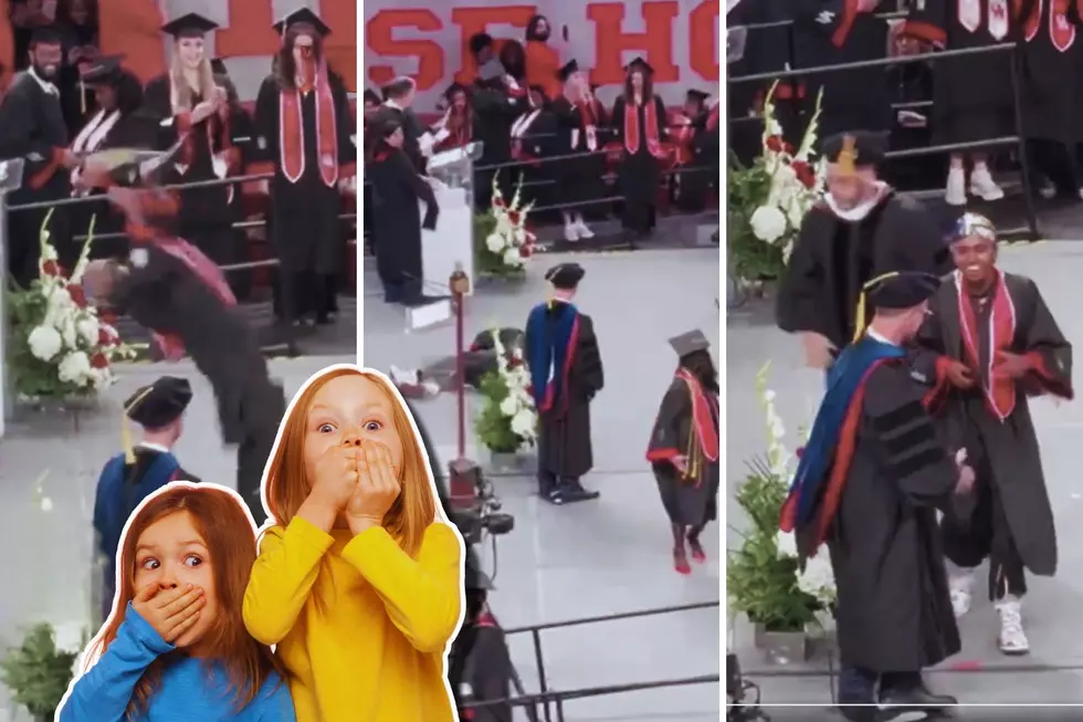 Texas Graduate Botches Backflip Attempt